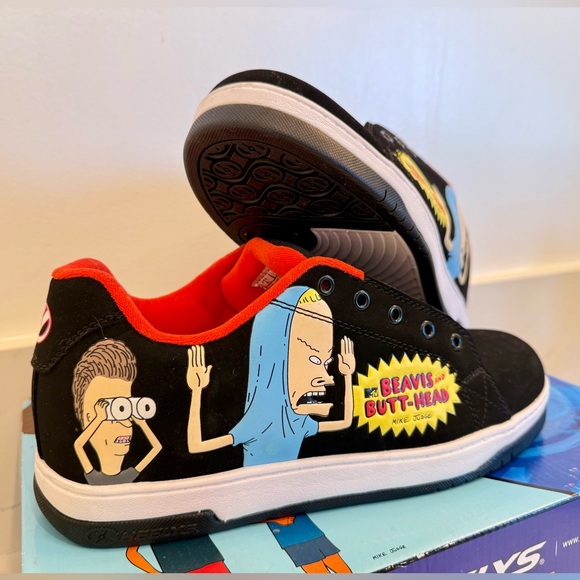 NIB HEELYS SPLIT BEAVIS & BUTTHEAD DO HEELYS CONVERTIBLE SKATE SHOE / DEADSTOCK! - Picture 2 of 15